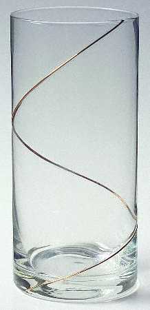 Golden Threads Highball Glass