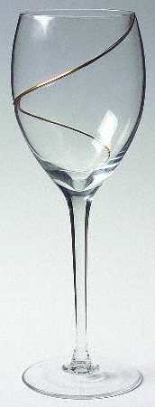 Golden Threads Tall Water Goblet