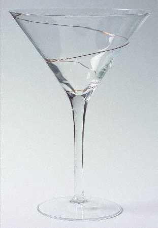 Golden Threads Martini Glass