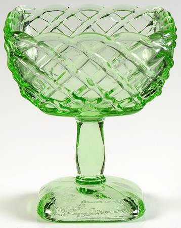 Trellis Lime Green Dessert Cup/Sherbet by Smith Glass 