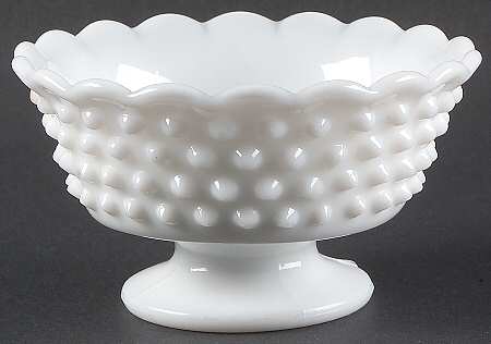 Hobnail Milk Glass Candleholder