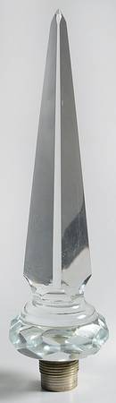 Beaded Medallion Clear Pointed Finial