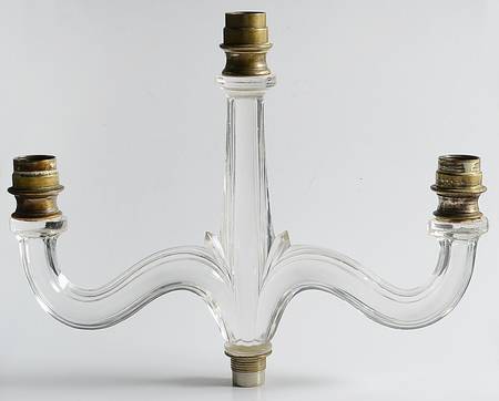 Beaded Medallion Clear 2 Light Candelabra Arm