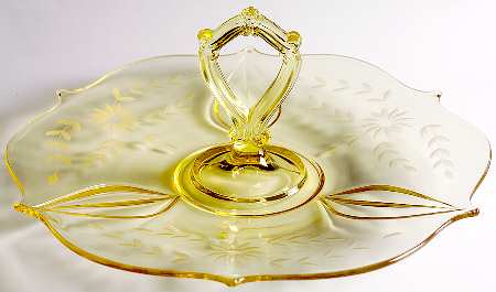 Tyrus Yellow Center Handle Tray