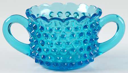 Hobnail Colonial Blue Open Sugar