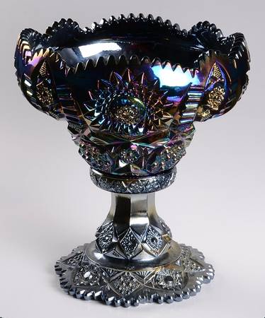 Hobstar Amethyst (Carnival) by Smith Glass 