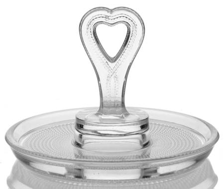 Tiny Hobnail Clear (#650) Center Handle Lemon Tray