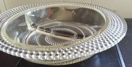 Tiny Hobnail Clear (#650) 6" Round 2 Part Relish