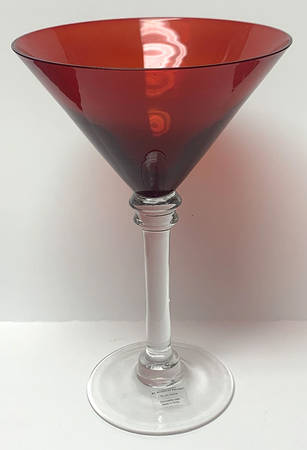 Tis the Season Ruby Martini Glass
