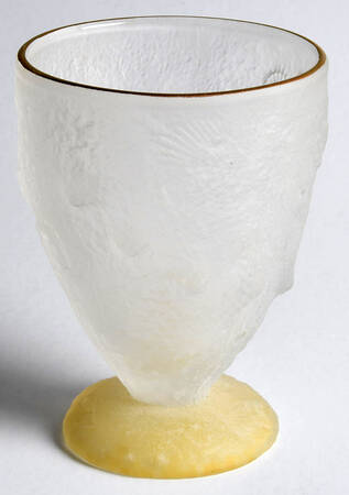 Fossilglass 6 Oz Yellow Footed Tumbler