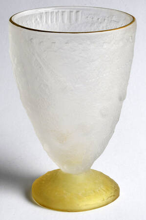 Fossilglass 10 Oz Yellow Footed Tumbler