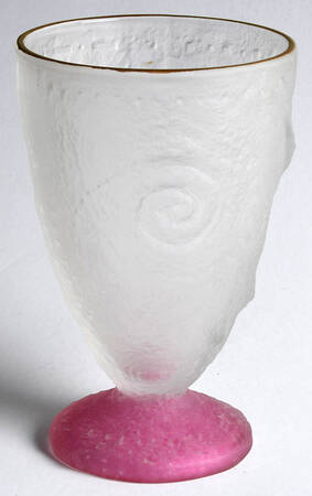 Fossilglass 10 Oz Pink Footed Tumbler
