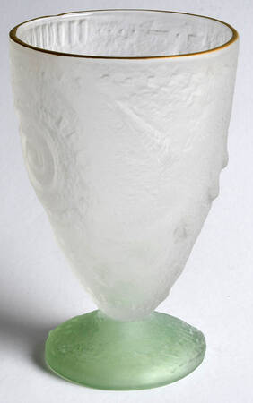 Fossilglass 10 Oz Green Footed Tumbler