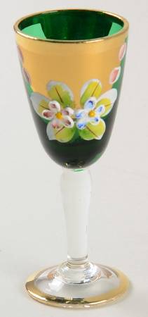 Victorian Glass Decorated Cordial