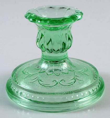 Sandwich Light Green (Chantilly Green) 3" Single Light Candlestick