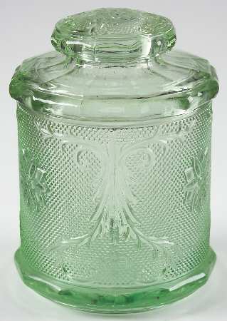Sandwich Light Green (Chantilly Green) Medium Canister & Lid