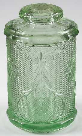 Sandwich Light Green (Chantilly Green) Large Canister & Lid