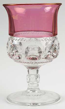 King's Crown-Cranberry Flashed (Top Only) by Tiffin-Franciscan