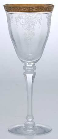 Melrose Clear (Stem 17356, Gold Encrusted) by Tiffin-Franciscan