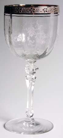 Melrose Mansard Clear (Stem 15074, Platinum Encrste by Tiffin-Franciscan