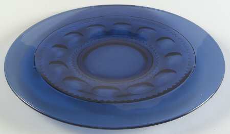 Crown Imperial Blue 13" Sandwich Plate by Tiara