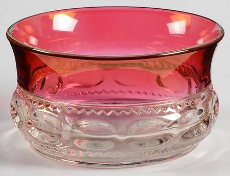 King's Crown-Cranberry Flashed (Top & Bottom) Finger Bowl