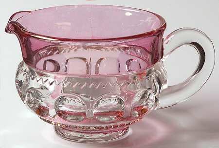 King's Crown-Cranberry Flashed (Top & Bottom) Creamer