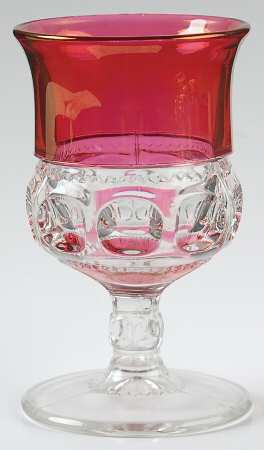 King's Crown-Cranberry Flashed (Top &amp; Bottom) by Tiffin-Franciscan