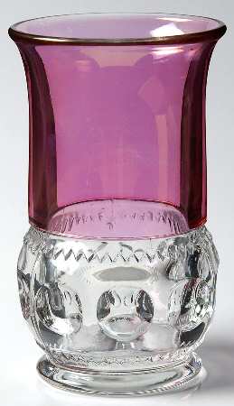 King's Crown-Cranberry Flashed (Top & Bottom) Flat Iced Tea