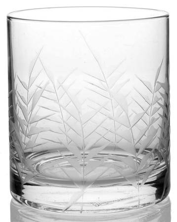 Etched Palm Double Old Fashioned