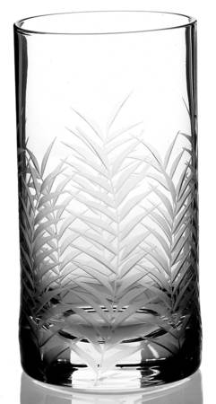 Etched Palm Highball Glass