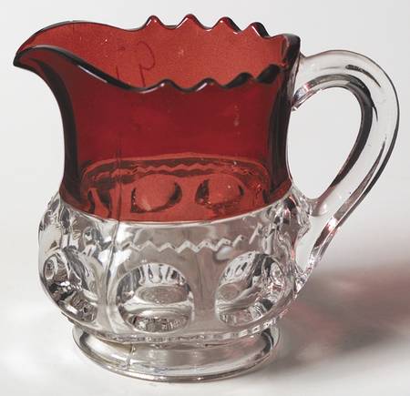 King's Crown Ruby Flash Creamer by US Glass