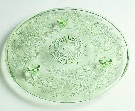 Shaggy Rose Green by US Glass