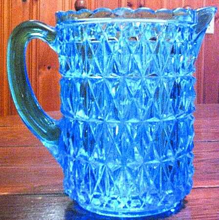 Pressed Diamond Blue by US Glass