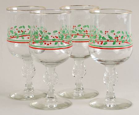 Christmas Collection Water Goblet - Set of 4