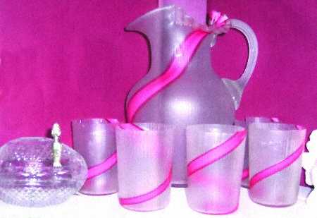 Swirled Stripes Ruby by Unknown Manufacturer