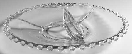 BOC2274 Clear 11" 3 Part Round Relish