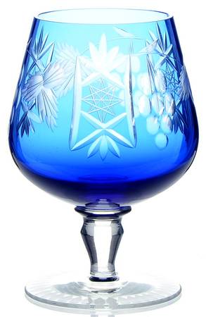 HO21 Blue Brandy Glass by Hortensja (Hortensia)