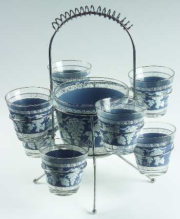 COL35 8 Double Old Fashion,Ice Bucket & Metal Stand