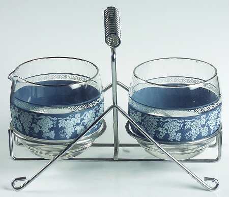 COL35 Creamer & Sugar W/Metal Stand