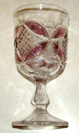 Pattee Cross Rose Flashed by US Glass