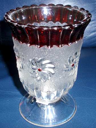 Roman Rosette Ruby Flash by US Glass