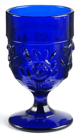 Open Rose Cobalt Blue by Unknown Manufacturer
