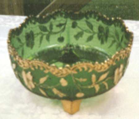 Floradora Emerlad Green (Gold Trim) by US Glass