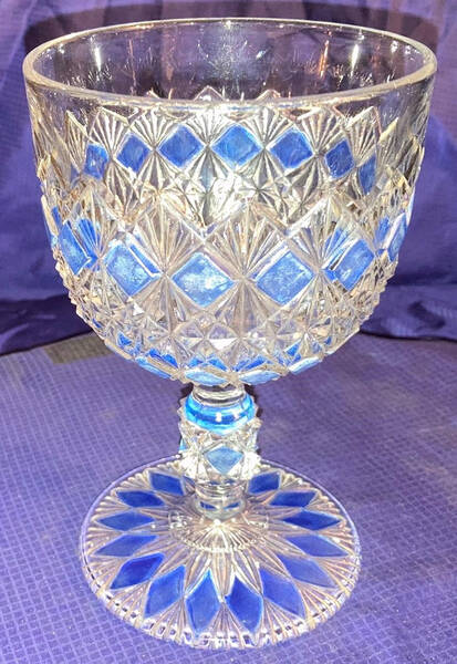Fine Cut and Block Blue Flash by US Glass