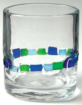 Harlequin II (Blue & Green) Double Old Fashioned