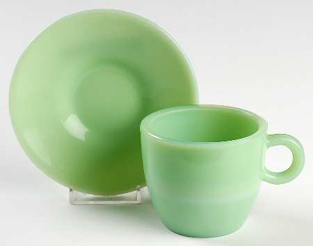 Jade Flat Cup & Saucer Set