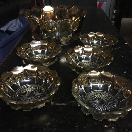 Portland Clear (Gold Trim) by US Glass