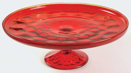 Georgian Ruby 11" Diameter Pedestal Cake Stand
