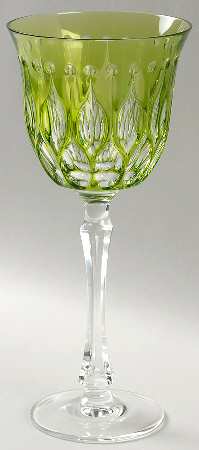 Renaissance Yellow Green Water Goblet